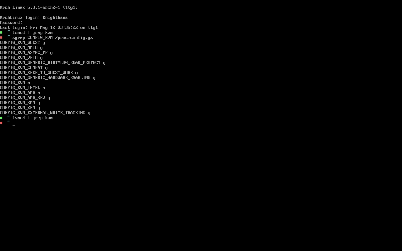 ls mod grep kvm